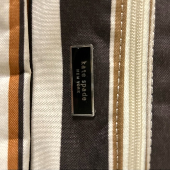 Kate Spade Yellow and Brown Striped Backpack - Picture 3 of 4
